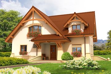  Projekt domu Helka (WRC1752) - projekt domu parterowego z poddaszem - Zdjęcie 1