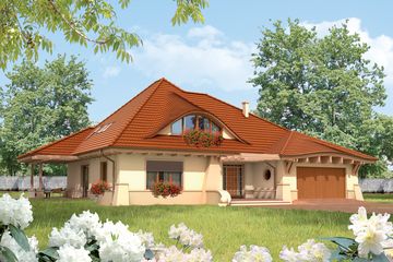  Projekt domu Petra G2 (WRC1697) - projekt domu parterowego z poddaszem - Zdjęcie 1