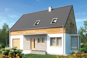  Projekt domu Apolonia G1 (WRC1701) - projekt domu parterowego z poddaszem - Zdjęcie 1