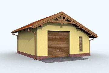  Projekt garażu G100 (SLN1193) - projekt garażu parterowego - Zdjęcie 1