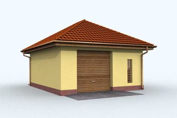  Projekt garażu G102 garaż jednostanowiskowy (SLN1195) - projekt garażu parterowego - Zdjęcie 1