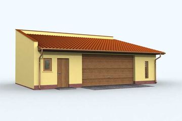  Projekt garażu G104 (SLN1197) - projekt garażu parterowego - Zdjęcie 1