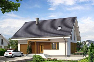  Projekt domu Anka 2 (BSA1660) - projekt domu parterowego z poddaszem - Zdjęcie 1