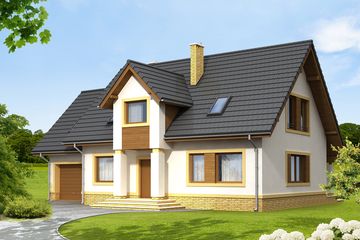  Projekt domu Marcello 2 (WOF1014) - projekt domu parterowego z poddaszem - Zdjęcie 1