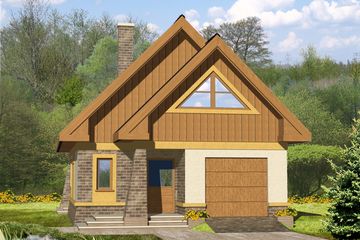  Projekt domu Tosia z garażem 1-st. [A] (WRF1149) - projekt domu parterowego z poddaszem - Zdjęcie 1