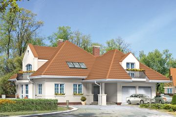  Projekt domu Ocean 2 (BSA1449) - projekt domu parterowego z poddaszem - Zdjęcie 1