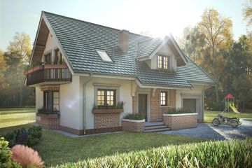  Projekt domu Zoja Luxor (1066) (KRD1983) - projekt domu parterowego z poddaszem - Zdjęcie 1