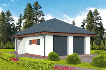  Projekt budynku gospodarczego G320 budynek gospodarczy (SLN2128) - projekt budynku parterowego - Zdjęcie 1