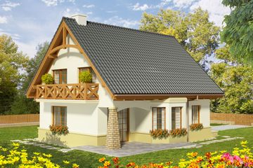  Projekt domu Hiacynt G1 (WRC1755) - projekt domu parterowego z poddaszem - Zdjęcie 1