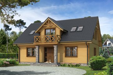  Projekt domu Dudek 2 dr-S (BSA1669) - projekt domu parterowego z poddaszem - Zdjęcie 1