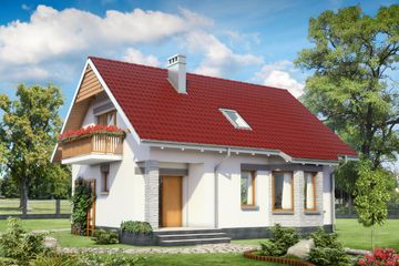  Projekt domu Calineczka (957) (KRD2329) - projekt domu parterowego z poddaszem - Zdjęcie 1