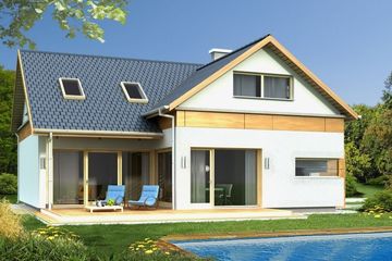  Projekt domu Aleksandra Klasyk B 2-garaże (WRD1631) - projekt domu parterowego z poddaszem - Zdjęcie 1