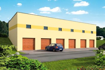  Projekt budynku gospodarczego G317 budynek gospodarczy (SLN2134) - projekt budynku z pełnym piętrem - Zdjęcie 1