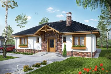  Projekt domu Filipek bez garażu [B] (WRF1286) - projekt domu parterowego - Zdjęcie 1