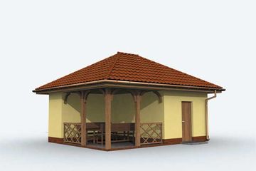  Projekt budynku gospodarczego G151 budynek gospodarczy (SLN1214) - projekt budynku parterowego - Zdjęcie 1