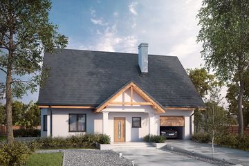  Projekt domu Goździk (BSA1673) - projekt domu parterowego z poddaszem - Zdjęcie 1