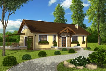  Projekt domu Piotr bez garażu [B] (WRF1418) - projekt domu parterowego - Zdjęcie 1