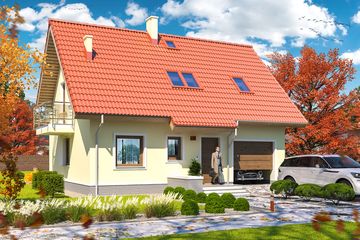  Projekt domu Pauza (WOE1029) - projekt domu parterowego z poddaszem - Zdjęcie 1