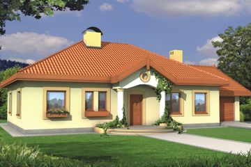  Projekt domu Sielanka 2b2g-ps (WRD1639) - projekt domu parterowego z poddaszem - Zdjęcie 1