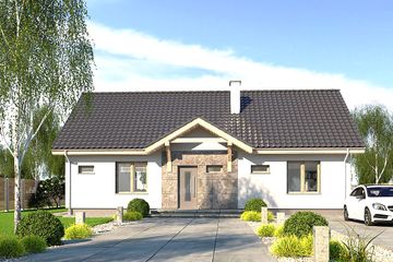  Projekt domu Gienia C PS (WRD1641) - projekt domu parterowego z poddaszem - Zdjęcie 1