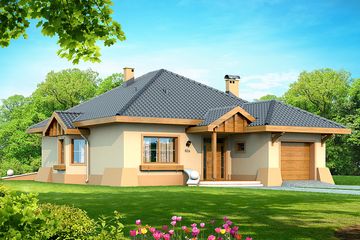  Projekt domu Verona (WOK1012) - projekt domu parterowego - Zdjęcie 1