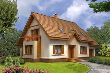 Projekt domu Amaretto 2 (WOF1006) - projekt domu parterowego z poddaszem - Zdjęcie 1