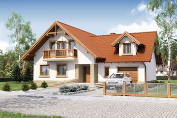  Projekt domu Kaspian (WRW1098) - projekt domu parterowego z poddaszem - Zdjęcie 1