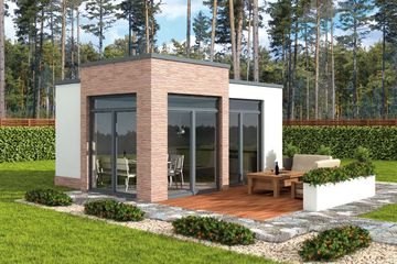  Projekt kuchni letniej KL1 Kuchnia letnia / Bud. Gospodarczy (SLN2145) - projekt kuchni parterowego - Zdjęcie 1