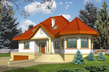  Projekt domu Esmeralda (duża) G2 (WRC2364) - projekt domu parterowego z poddaszem - Zdjęcie 1