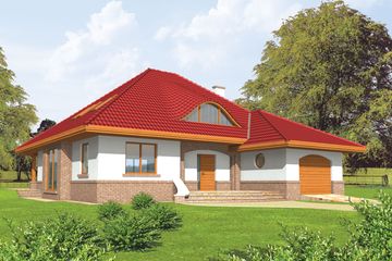 Projekt domu Jacek G1 (WRC2365) - projekt domu parterowego z poddaszem - Zdjęcie 1