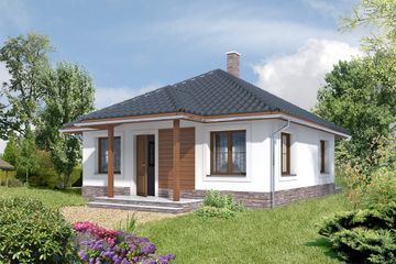  Projekt domu letniskowego Roseville LMW12 (WRB1317) - projekt domu parterowego - Zdjęcie 1