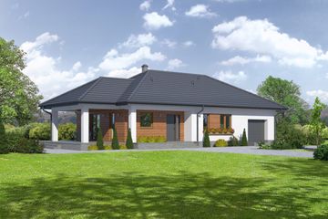  Projekt domu Piaseczno 3g (KRP1427) - projekt domu parterowego - Zdjęcie 1