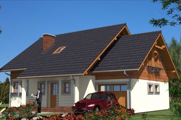  Projekt domu L-1 Dom tradycyjny (BBD1000) - projekt domu parterowego z poddaszem - Zdjęcie 1