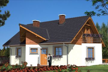  Projekt domu L-3 Dom tradycyjny (BBD1001) - projekt domu parterowego z poddaszem - Zdjęcie 1