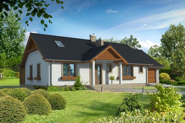  Projekt domu Baden II LMB38a (WRB1328) - projekt domu parterowego - Zdjęcie 1