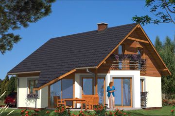  Projekt domu L-6 Dom tradycyjny (BBD1005) - projekt domu parterowego z poddaszem - Zdjęcie 1