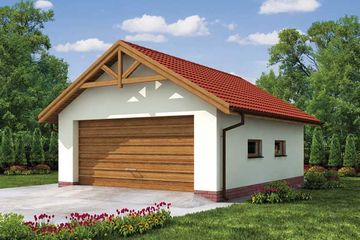  Projekt garażu G2 garaż dwustanowiskowy (SLN1103) - projekt garażu parterowego - Zdjęcie 1