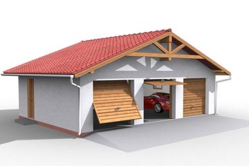  Projekt garażu G5 garaż trzystanowiskowy (SLN1106) - projekt garażu parterowego - Zdjęcie 1