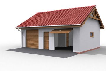  Projekt garażu G11 garaż dwustanowiskowy (SLN1111) - projekt garażu parterowego - Zdjęcie 1