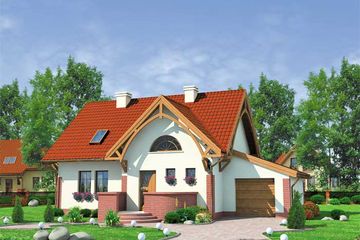  Projekt domu Pampeluna (SLN1000) - projekt domu parterowego z poddaszem - Zdjęcie 1