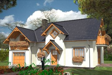  Projekt domu L-49 Dom tradycyjny (BBD1069) - projekt domu parterowego z poddaszem - Zdjęcie 1