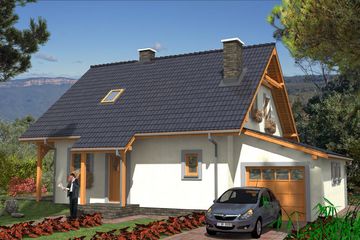  Projekt domu L-53 Dom tradycyjny (BBD1073) - projekt domu parterowego z poddaszem - Zdjęcie 1