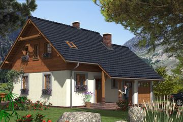  Projekt domu L-55 Dom tradycyjny (BBD1075) - projekt domu parterowego z poddaszem - Zdjęcie 1