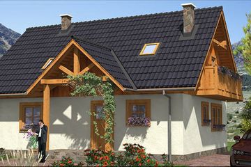  Projekt domu L-58 Dom zimowa szkieletowy (BBD1081) - projekt domu parterowego z poddaszem - Zdjęcie 3