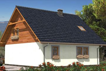  Projekt domu L-59 Dom szkieletowy (BBD1083) - projekt domu parterowego z poddaszem - Zdjęcie 1