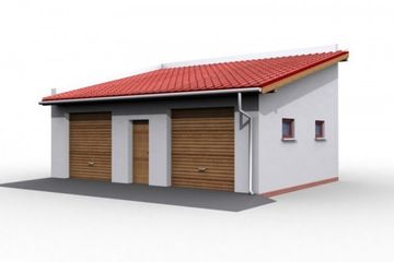  Projekt garażu G15 (SLN1114) - projekt garażu parterowego - Zdjęcie 1