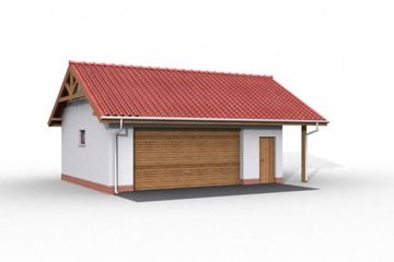  Projekt garażu G22 garaż dwustanowiskowy z pomieszczeniem gospodarczym (SLN1120) - projekt garażu parterowego - Zdjęcie 1