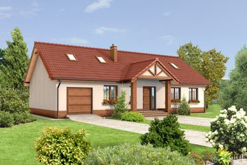  Projekt domu Praga II LMB24a (WRB1342) - projekt domu parterowego - Zdjęcie 1