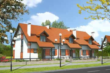  Projekt domu Orlando LMS01 (WRB1344) - projekt domu parterowego z poddaszem - Zdjęcie 1