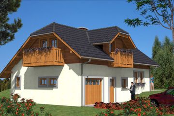  Projekt domu L-22 Dom tradycyjny (BBD1027) - projekt domu parterowego z poddaszem - Zdjęcie 1